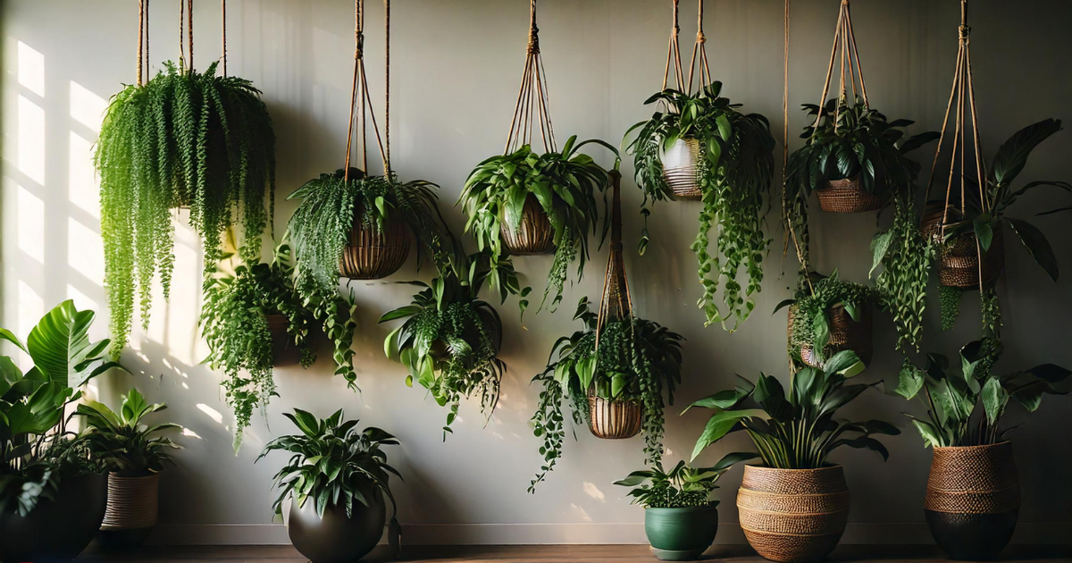 Low light hanging plants